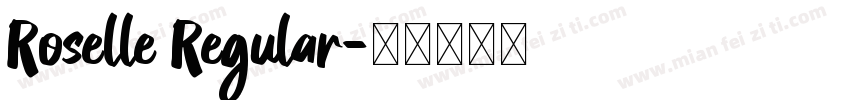 Roselle Regular字体转换